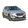 Защита переднего бампера «Труба двойная» (d63,5) для Hyundai Santa Fe (2012-2016)(Окрашенное) купить недорого с доставкой в Балахна