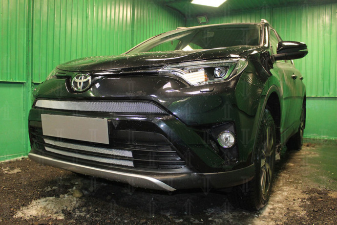 Защита радиатора "Standart" Toyota RAV4 (2015-2019) низ, хром купить недорого с доставкой в Балахна