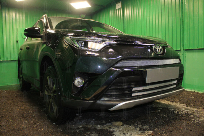 Защита радиатора "Standart" Toyota RAV4 (2015-2019) низ, хром купить недорого с доставкой в Балахна