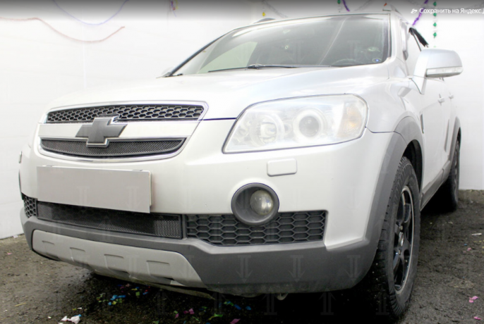 Защита радиатора "Standart" Chevrolet Captiva (2006-2011) низ, чёрная купить недорого с доставкой в Балахна