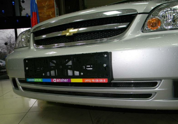 Защита радиатора "Standart" Chevrolet Lacetti седан (2004-2013) чёрная купить недорого с доставкой в Балахна
