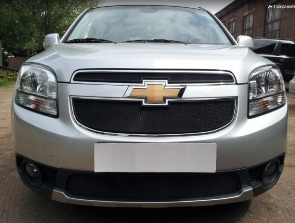 Защита радиатора "Standart" Chevrolet Orlando (2009-2015) верх, чёрная купить недорого с доставкой в Балахна