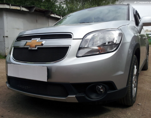 Защита радиатора "Standart" Chevrolet Orlando (2009-2015) верх, чёрная купить недорого с доставкой в Балахна