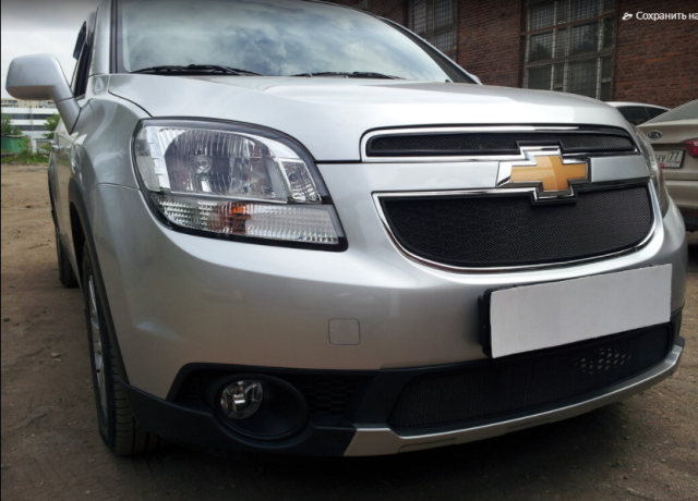 Защита радиатора "Standart" Chevrolet Orlando (2009-2015) верх, чёрная купить недорого с доставкой в Балахна