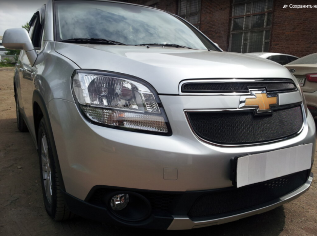 Защита радиатора "Standart" Chevrolet Orlando (2009-2015) верх, чёрная купить недорого с доставкой в Балахна