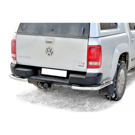 Защита заднего бампера «Уголки двойные» (d63,5) для Volkswagen Amarok (2010-2016)(Нерж. Сталь) купить недорого с доставкой в Балахна