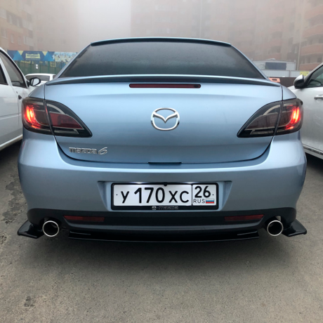 Сплиттеры на задний бампер "KENSTYLE" на Mazda 6 GH (2007-2011) купить недорого с доставкой в Балахна