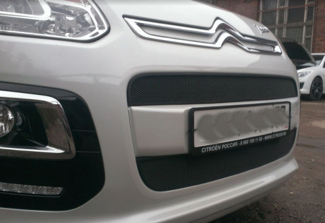 Защита радиатора "Standart" Citroen C3 Picasso (2012-2016) чёрная купить недорого с доставкой в Балахна