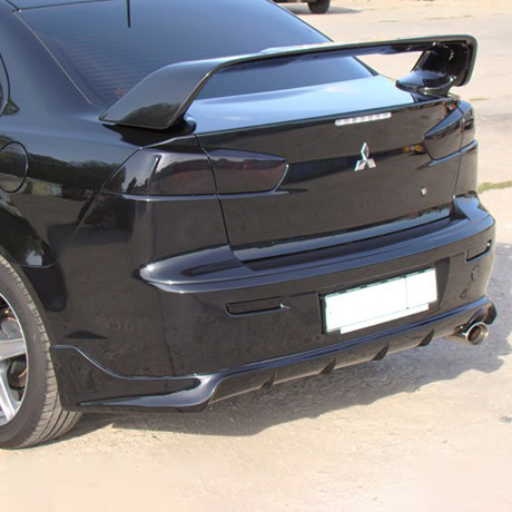 Накладка (юбка) заднего бампера "Zodiak" var №1 для Mitsubishi Lancer X (2007-2016) купить недорого с доставкой в Балахна