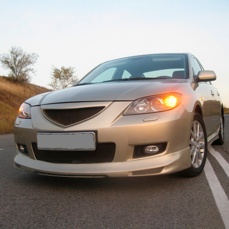 Накладка (юбка) переднего бампера для Mazda 3 седан (2003-2009) купить недорого с доставкой в Балахна