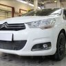 Защита радиатора "Standart" Citroen C4 (2010-2015) под парктроник, чёрная купить недорого с доставкой в Балахна