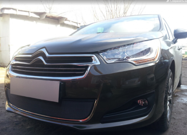 Защита радиатора "Standart" Citroen C4 седан (2013-2016) чёрная купить недорого с доставкой в Балахна