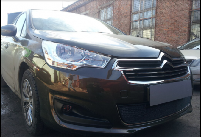 Защита радиатора "Standart" Citroen C4 седан (2013-2016) чёрная купить недорого с доставкой в Балахна
