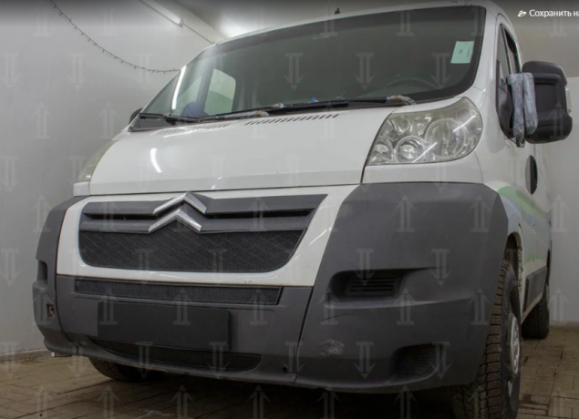Защита радиатора "Standart" Citroen Jumper (2006-2014) верх, чёрная купить недорого с доставкой в Балахна
