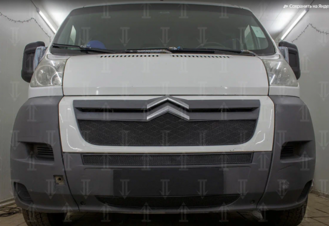 Защита радиатора "Standart" Citroen Jumper (2006-2014) верх, чёрная купить недорого с доставкой в Балахна