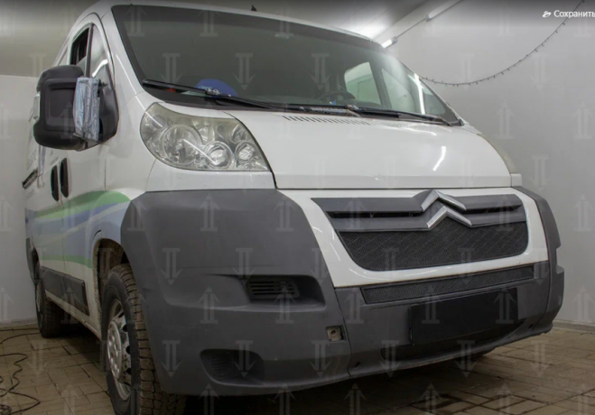 Защита радиатора "Standart" Citroen Jumper (2006-2014) верх, чёрная купить недорого с доставкой в Балахна