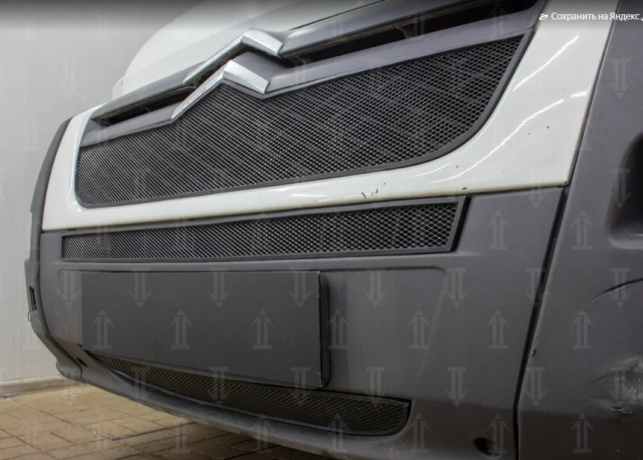 Защита радиатора "Standart" Citroen Jumper (2006-2014) верх, чёрная купить недорого с доставкой в Балахна