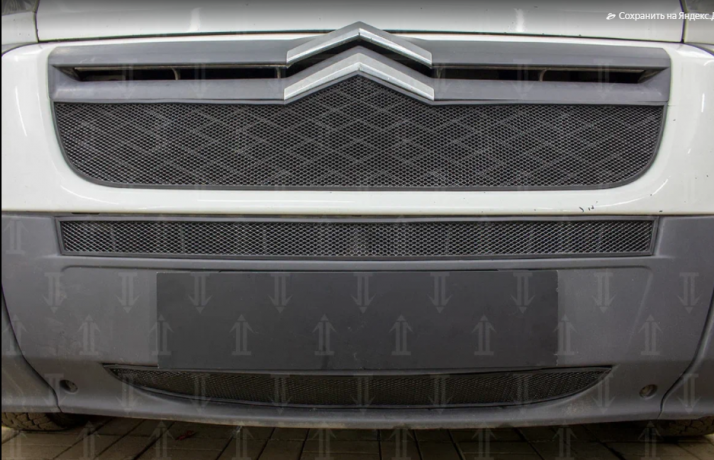 Защита радиатора "Standart" Citroen Jumper (2006-2014) верх, чёрная купить недорого с доставкой в Балахна