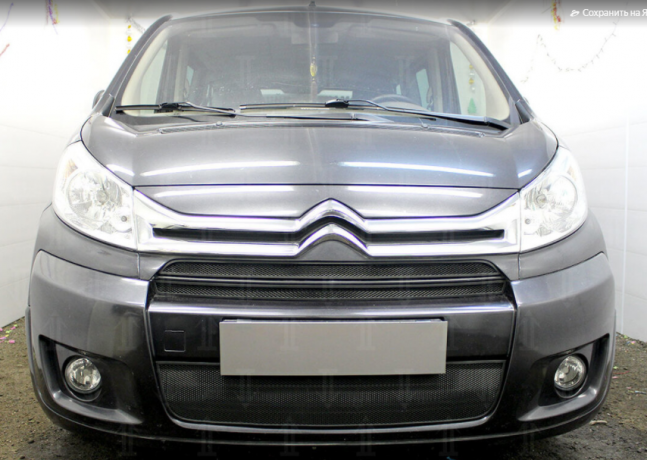 Защита радиатора "Standart" Citroen Jumpy рестайлинг (2012-2017) верх, чёрная купить недорого с доставкой в Балахна