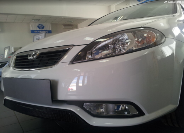 Защита радиатора "Standart" Daewoo Gentra чёрная купить недорого с доставкой в Балахна