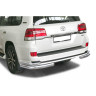 Защита заднего бампера «Уголки двойные» (d76) для Toyota Land Cruiser 200 Executive Lounge (2018-н.в.)(Нерж. Сталь) купить недорого с доставкой в Балахна
