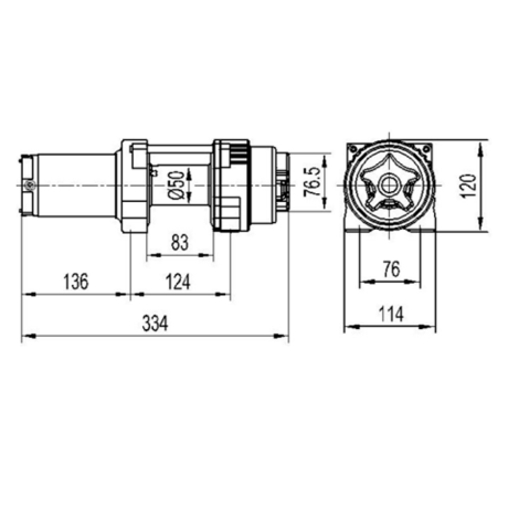 Лебедка для квадроцикла "Master Winch" Х2500, электрическая, 12В купить недорого с доставкой в Балахна