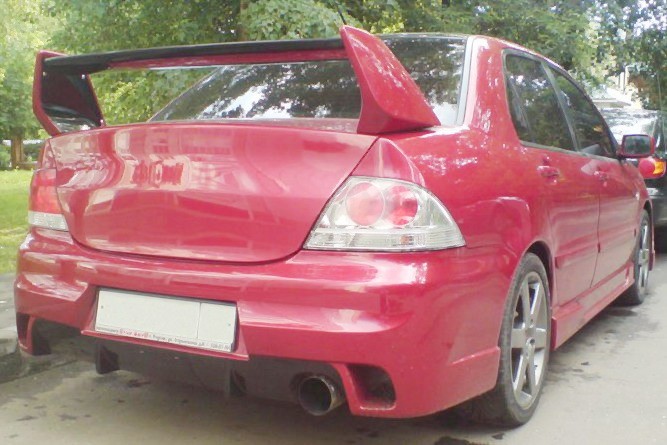 Бампер задний в стиле "EVO" для Mitsubishi Lancer IX (2003-2009) купить недорого с доставкой в Балахна