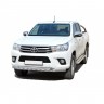 Защита порогов с алюминиевым листом (d63,5) для Toyota Hilux pickup (2017-н.в.)(Окрашенное) купить недорого с доставкой в Балахна