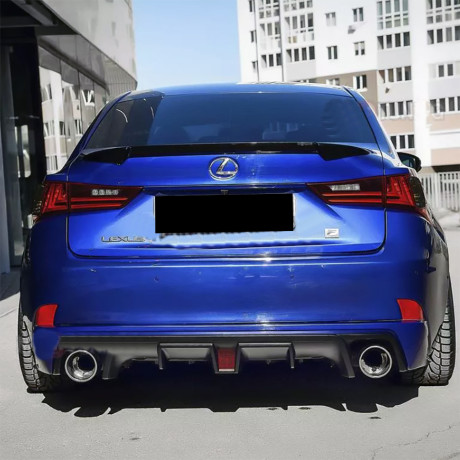 Диффузор заднего бампера №2 (с килями и стоп сигналом) для Lexus IS III (2013-2022) купить недорого с доставкой в Балахна