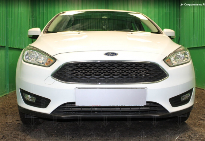 Защита радиатора "Standart" Ford Focus III рестайлинг (2014-2019) низ, чёрная купить недорого с доставкой в Балахна