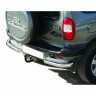 Защита заднего бампера «Уголки Люкс» угловая, цельная для B@3 2123 "Chevrolet Niv@" (d63.5), нержавеющая сталь купить недорого с доставкой в Балахна