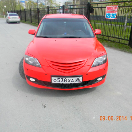 Решетка радиатора "Две полоски" для Mazda 3, хэтчбэк (2003-2009) купить недорого с доставкой в Балахна