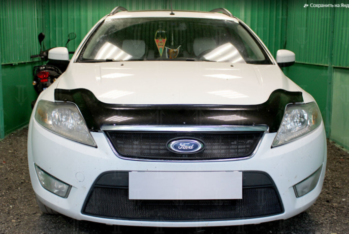 Защита радиатора "Standart" Ford Mondeo IV (2007-2010) верх, чёрная купить недорого с доставкой в Балахна