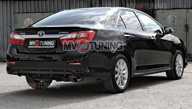 Диффузор заднего бампера var №1 (под окраску) для Toyota Camry XV50 (2012-2014) купить недорого с доставкой в Балахна