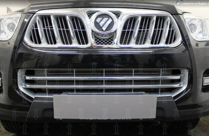 Защита радиатора "Standart" Foton Sauvana (2014-н.в.) верх, чёрная купить недорого с доставкой в Балахна