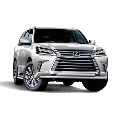Защита переднего бампера двойная d63/63мм (НПС) LEXUS 450D (2015-н.в.) купить недорого с доставкой в Балахна
