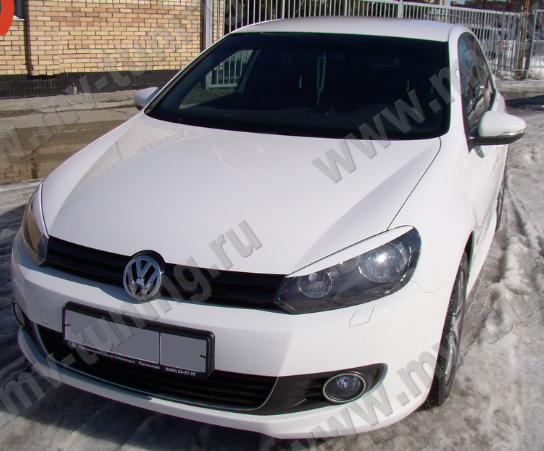 Накладки на фары (реснички) для Volkswagen Golf VI (2008-2012) купить недорого с доставкой в Балахна