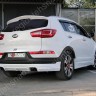 Накладка (юбка) заднего бампера "JSW Style" для KIA Sportage (3rd) (2010-2016) купить недорого с доставкой в Балахна