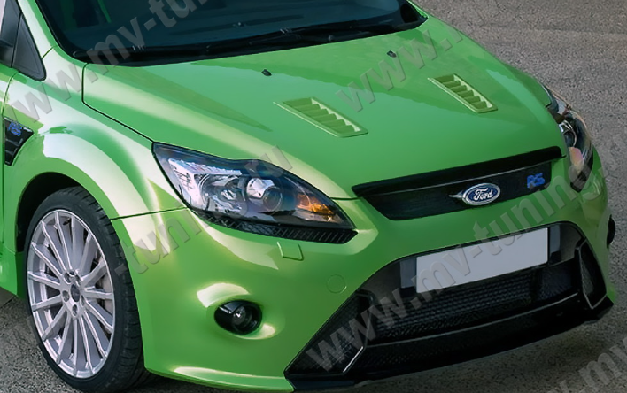 Жабры на капот в стиле "Focus RS" (текстурный пластик) для Ford Focus 2 (2004-2011) купить недорого с доставкой в Балахна