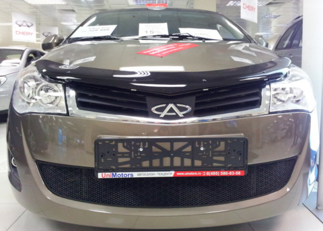 Защита радиатора "Standart" Chery Bonus, Very (2011-2016) чёрная купить недорого с доставкой в Балахна