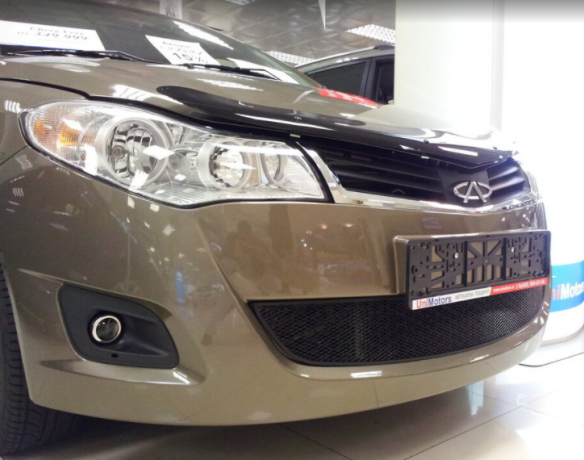 Защита радиатора "Standart" Chery Bonus, Very (2011-2016) чёрная купить недорого с доставкой в Балахна