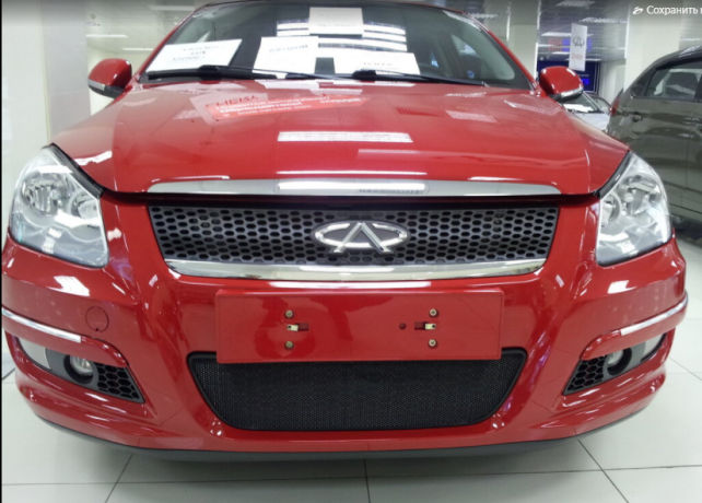 Защита радиатора "Standart" Chery M11 (2010-2016) чёрная купить недорого с доставкой в Балахна