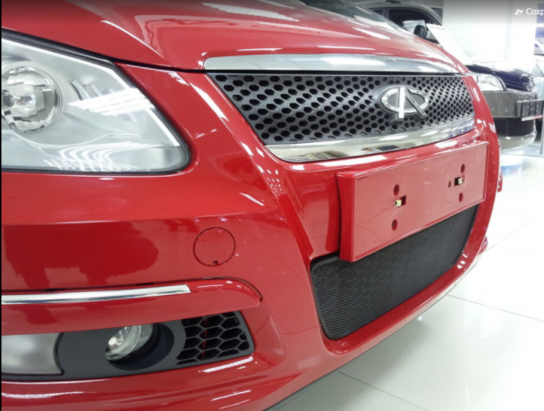 Защита радиатора "Standart" Chery M11 (2010-2016) чёрная купить недорого с доставкой в Балахна