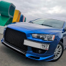 Накладка (юбка) на передний бампер "Zodiak" для Mitsubishi Lancer 10 (2007-2010) дорестайлинг купить недорого с доставкой в Балахна