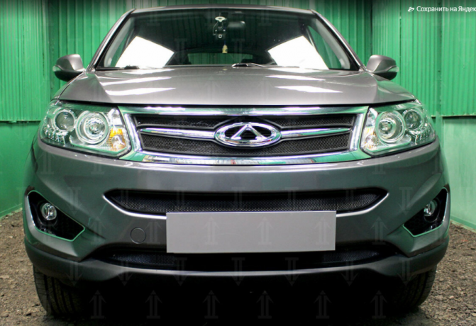 Защита радиатора "Standart" Chery Tiggo 5 (2014-2016) низ, чёрная купить недорого с доставкой в Балахна